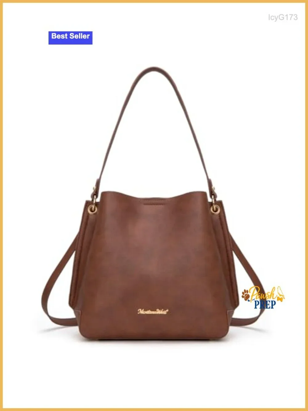 Medium Hobo Bag for Women, Shoulder Purse with 3 Compartments, Faux Leather